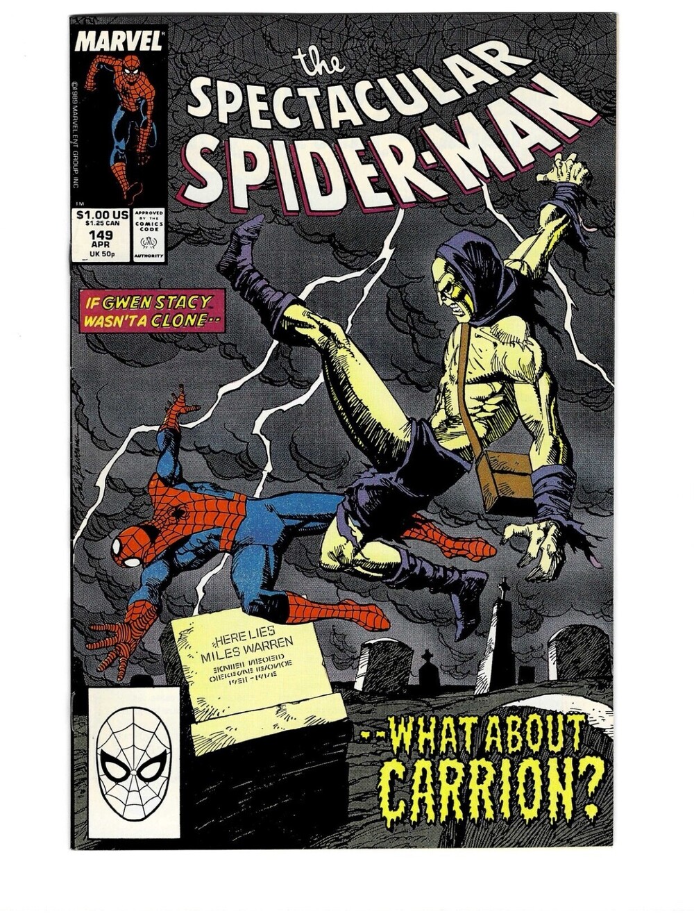 Spectacular Spider-Man #149 Vol. 1 Apr 1989 Marvel Comics 1st App High Grade